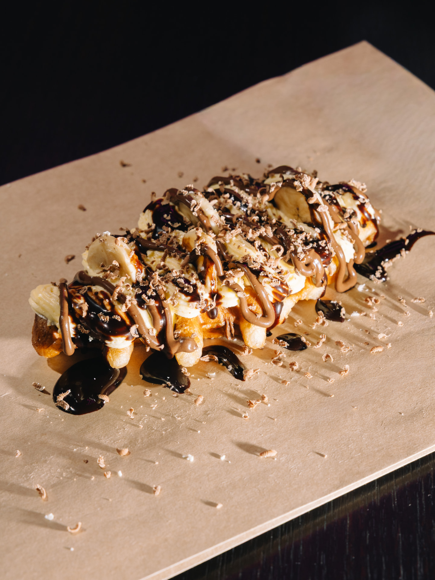 Nutella Banana Croissant Gofri