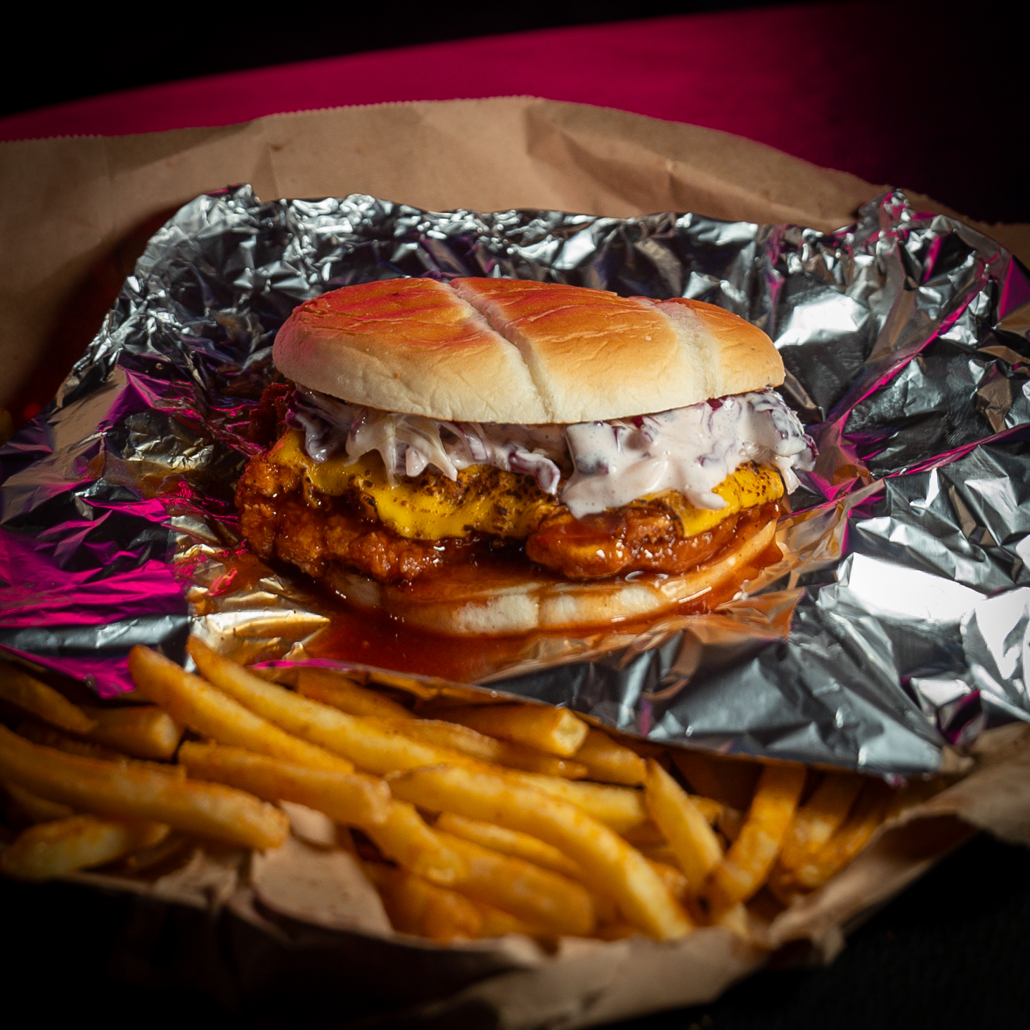 BBQ Honey Garlic Chicken Burger
